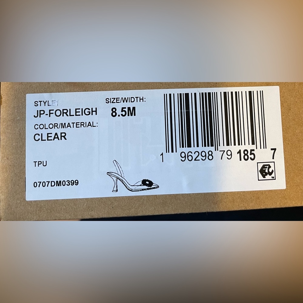 NEW Jessica Simpson JP-Forleigh Clear Heels with Crystal Accent - Picture 5 of 6